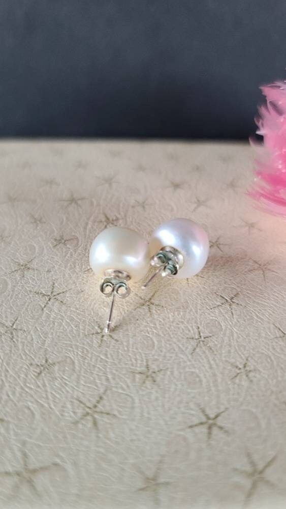 925 Pearl Stud Earrings