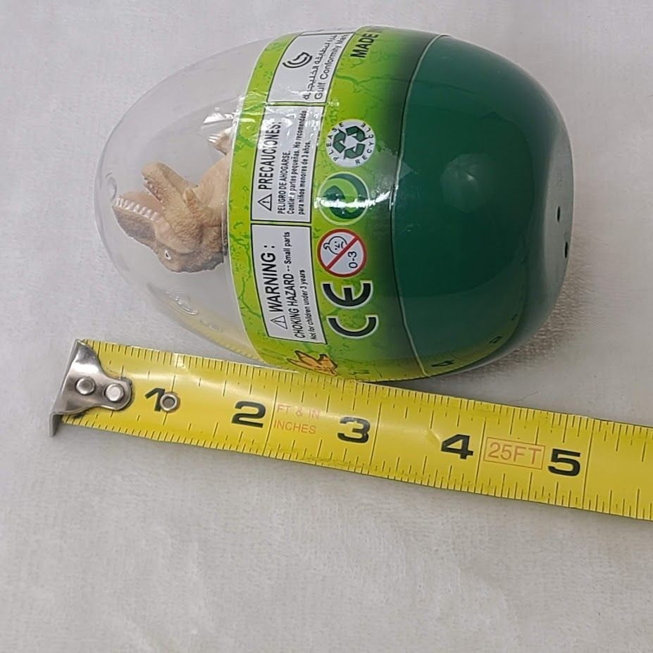Dinosaur Pull-Back Toy Egg Capsule T-Rex Figure New in Plastic Egg