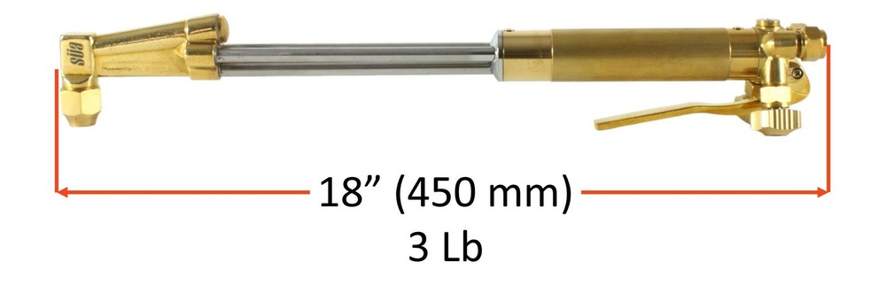 18' Heavy Duty Straight Cutting Torch 90º Head