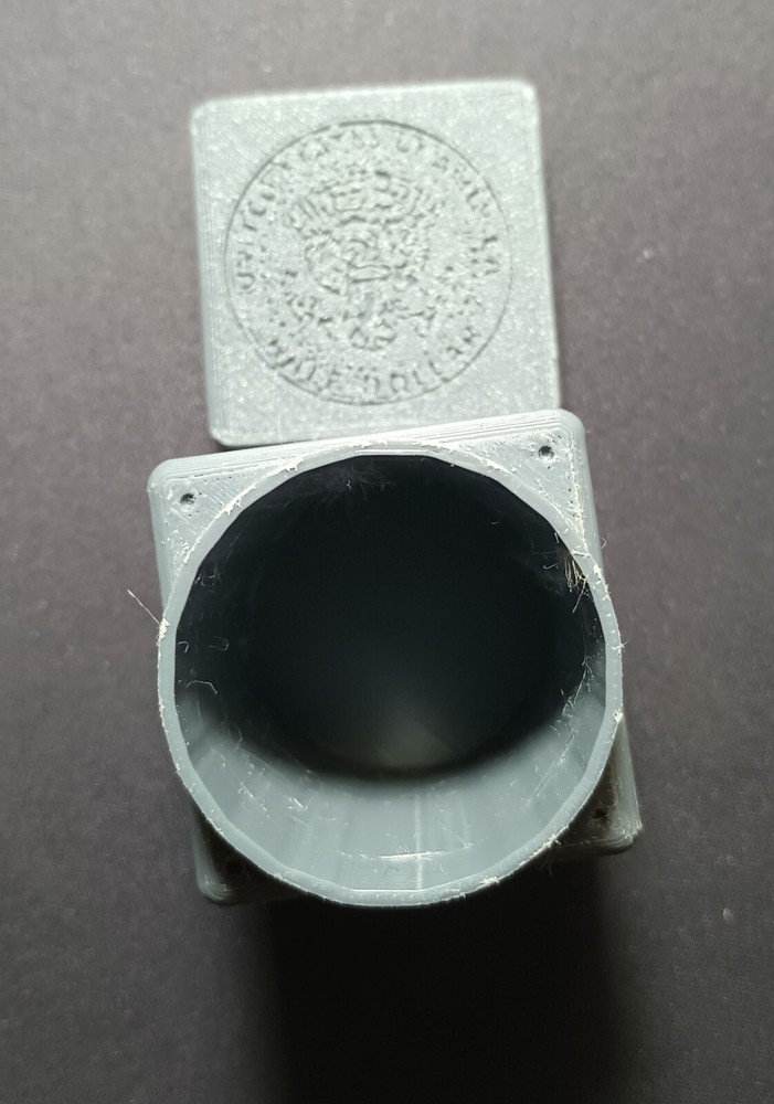 Customized 3D Printed Kennedy Half Dollar Tube