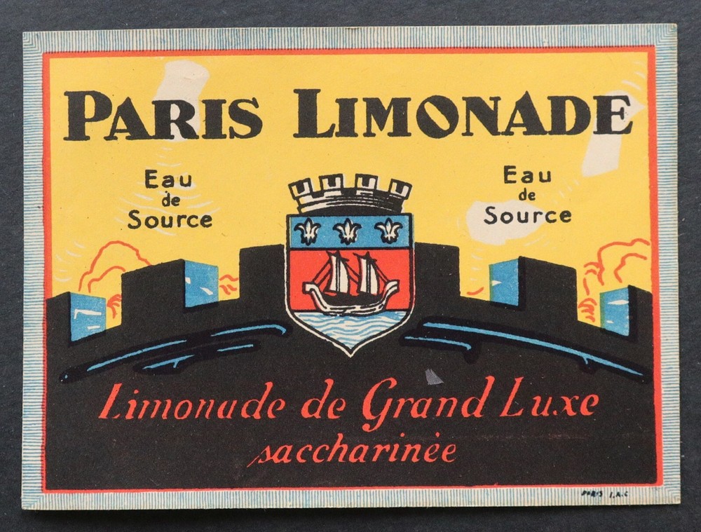 Antique Paris Limonade Label 2