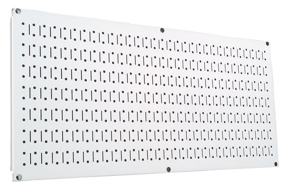 Wall Control Pegboard 16" x 32" Horizontal White Metal Pegboard Tool Board Panel