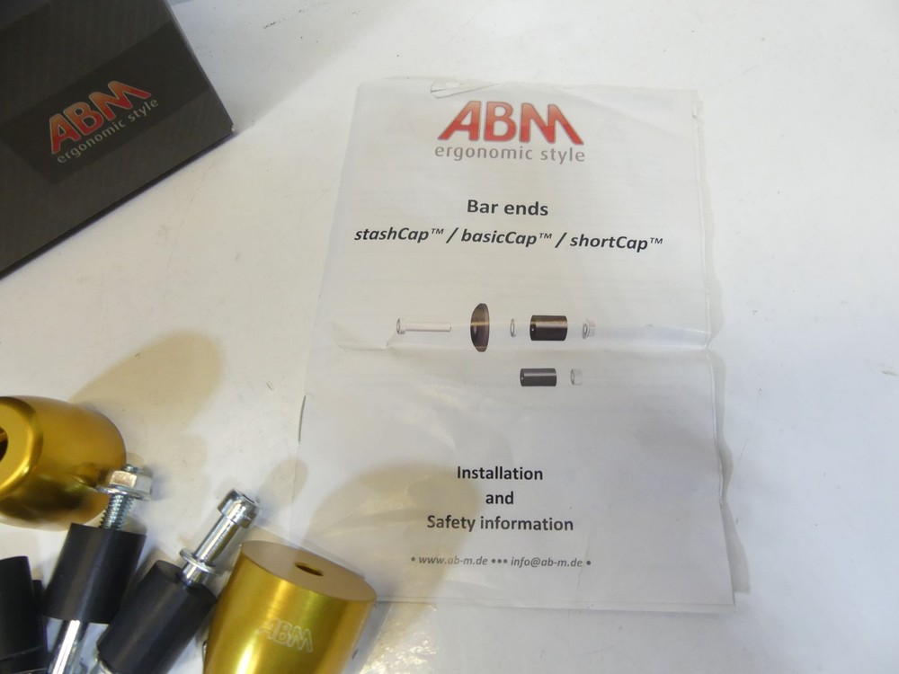 ABM StashCap Handlebar Weight Gold Anodized M01715