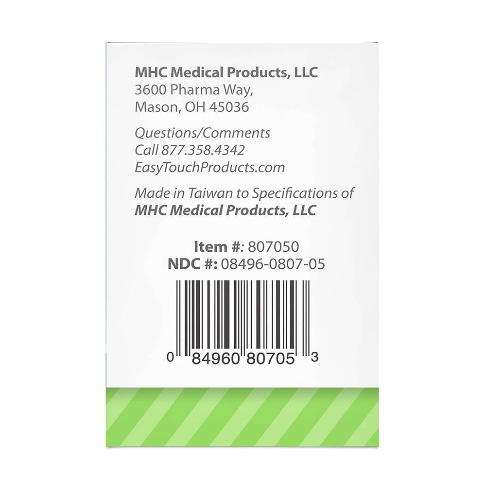 Easy Touch Blood Glucose Test Strips No Coding Required 0.5 µL Blood Sample 50Ct