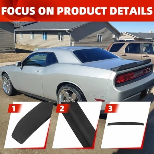 Rear Trunk Spoiler Wing Compatible with 2008-2017 Dodge Challenger Coupe SRT
