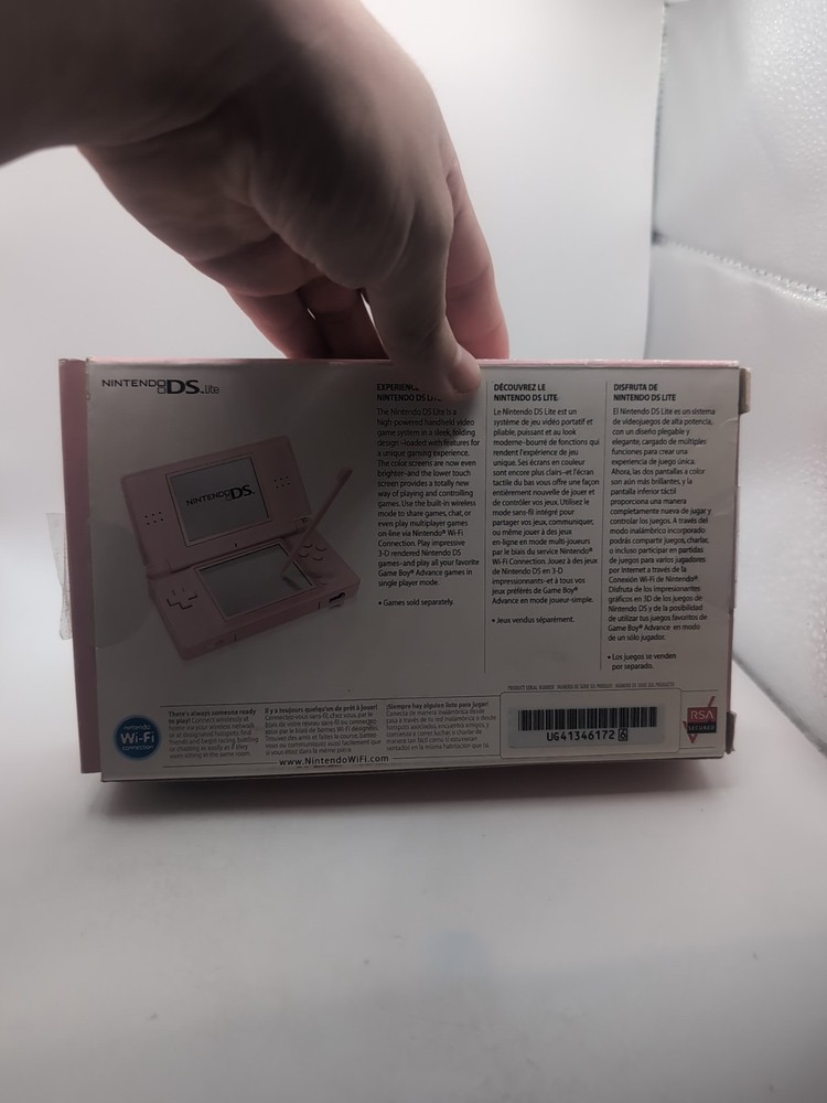 Nintendo DS Lite Coral Pink Box Only w/ Inserts (NO CONSOLE)