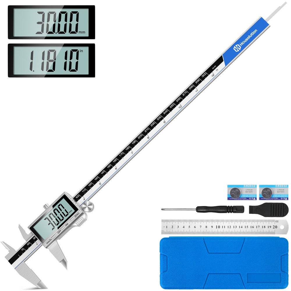Digital Caliper, 12Inch Caliper Measuring Tool with Large LCD Screen, Inch/MM...