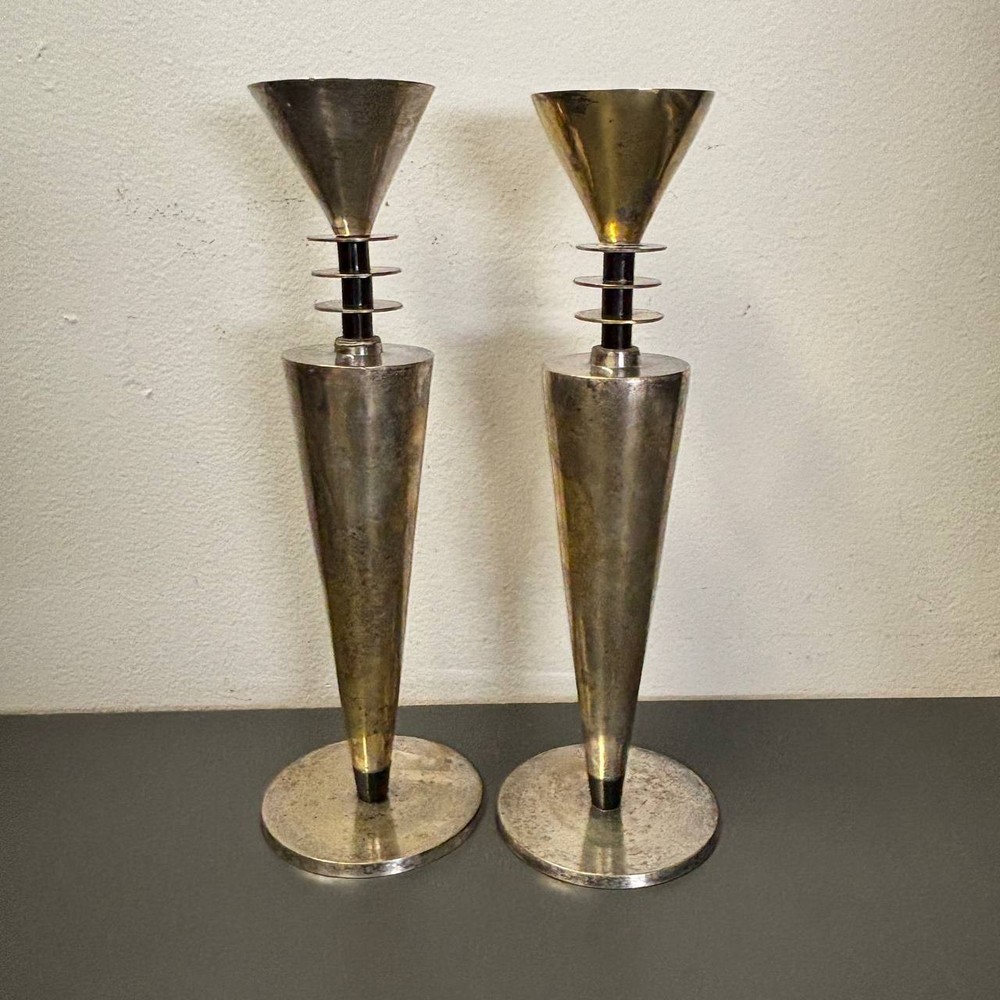 Early 20th century Silver Plate Candlesticks, Pair