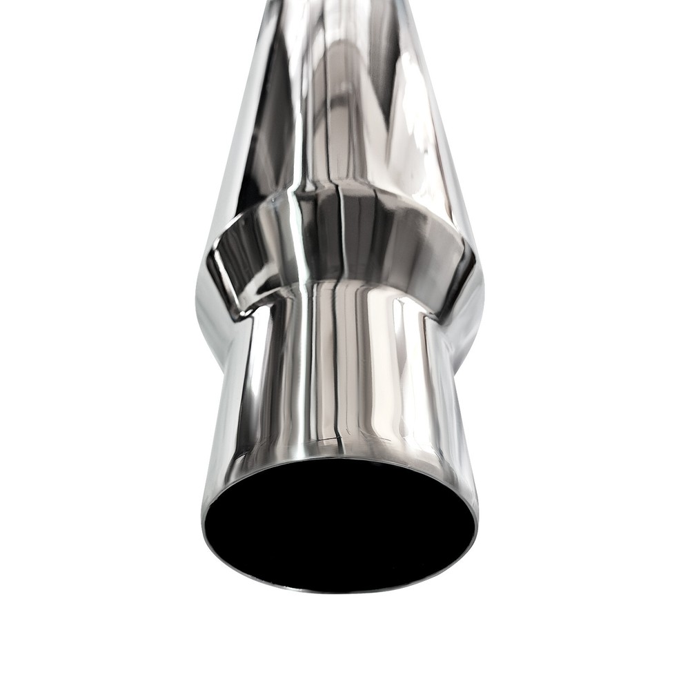 2PCS Chrome Bull Horn Stack Pipe 6"-5"OD x 60" L Exhaust Stack Pipe