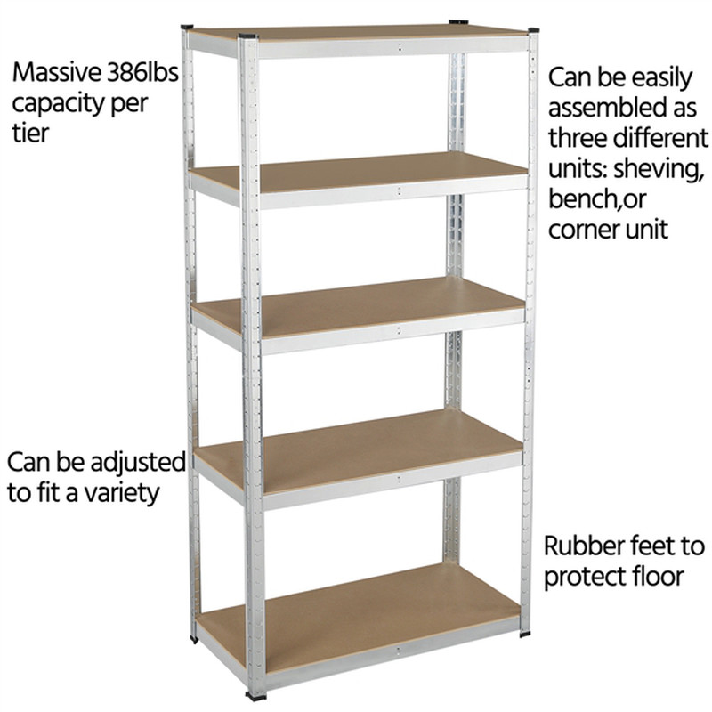 Adjustable Storage Rack for Garage Shelving or Home Office