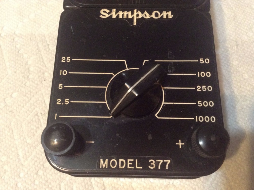 Simpson 377 DC Voltmeter 1000V