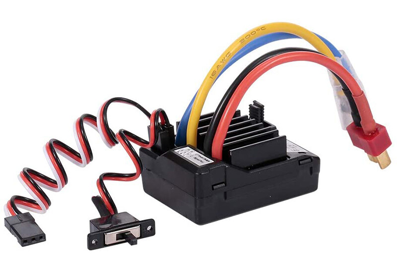 60A Brush Type ESC Designed forward & Reverse Designed for 1/10 RC Car 7.2V-9.6V