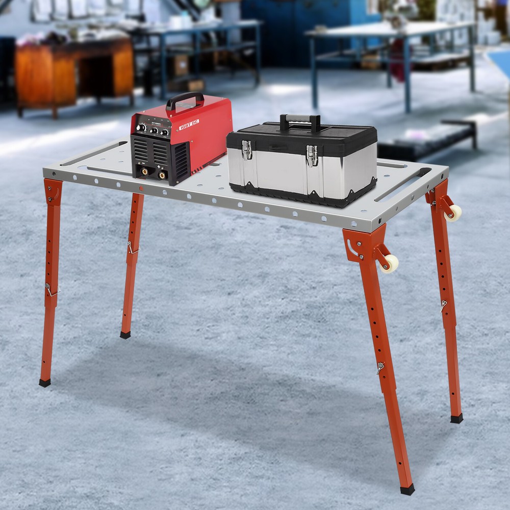 Portable Welding Workbench Table Adjustable Height Folding Work Bench Sawing NEW