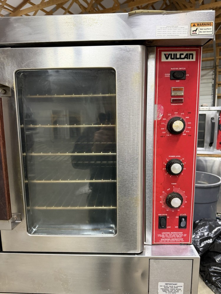 VULCAN USED DOUBLE STACK FULL SIZE CONVECTION OVEN PROPANE GAS