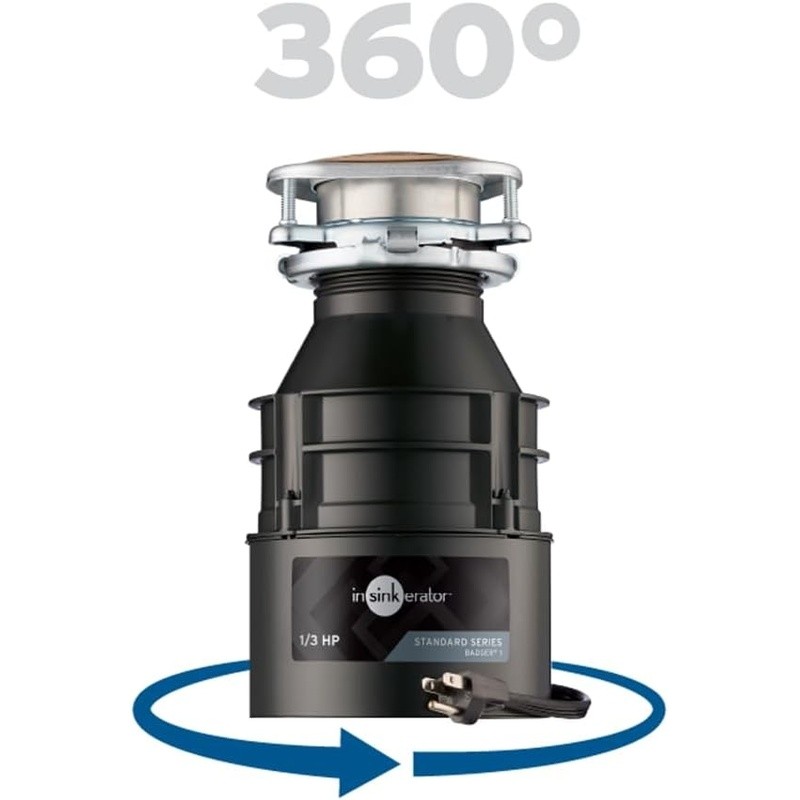 1 3 HP Garbage Disposal Compact Kitchen Waste Easy Install Durable Grinder New