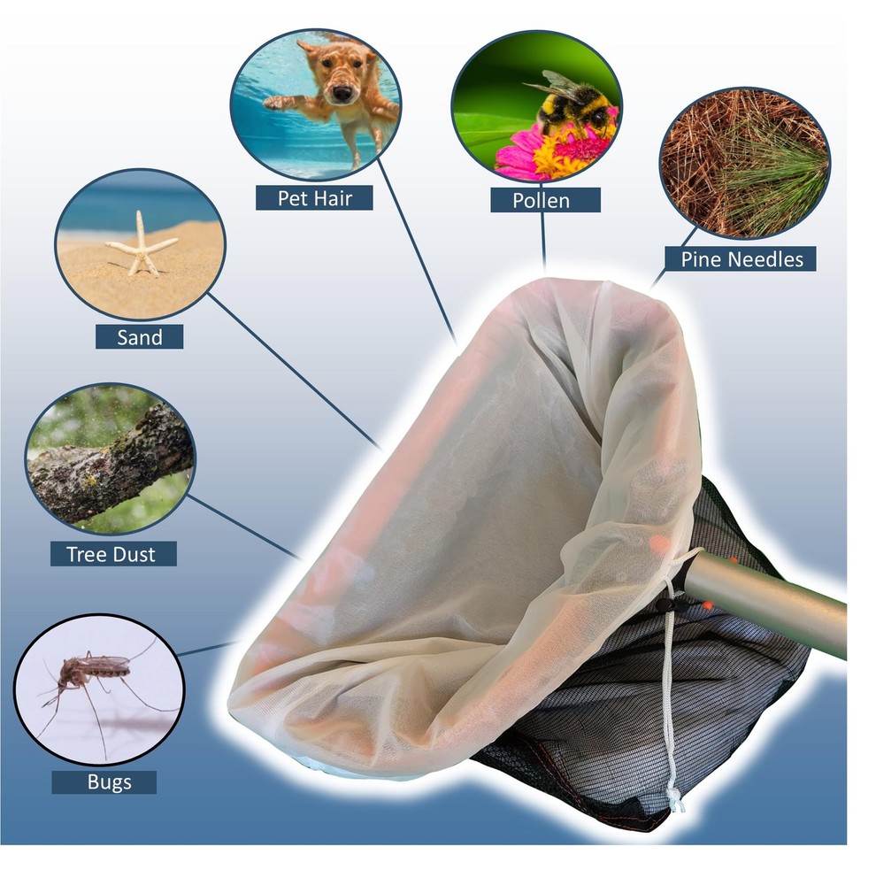 Fine Mesh Pool Net Insert | Collects Sand, Pollen, Tree Dust, Tiny Bugs, Pet ...