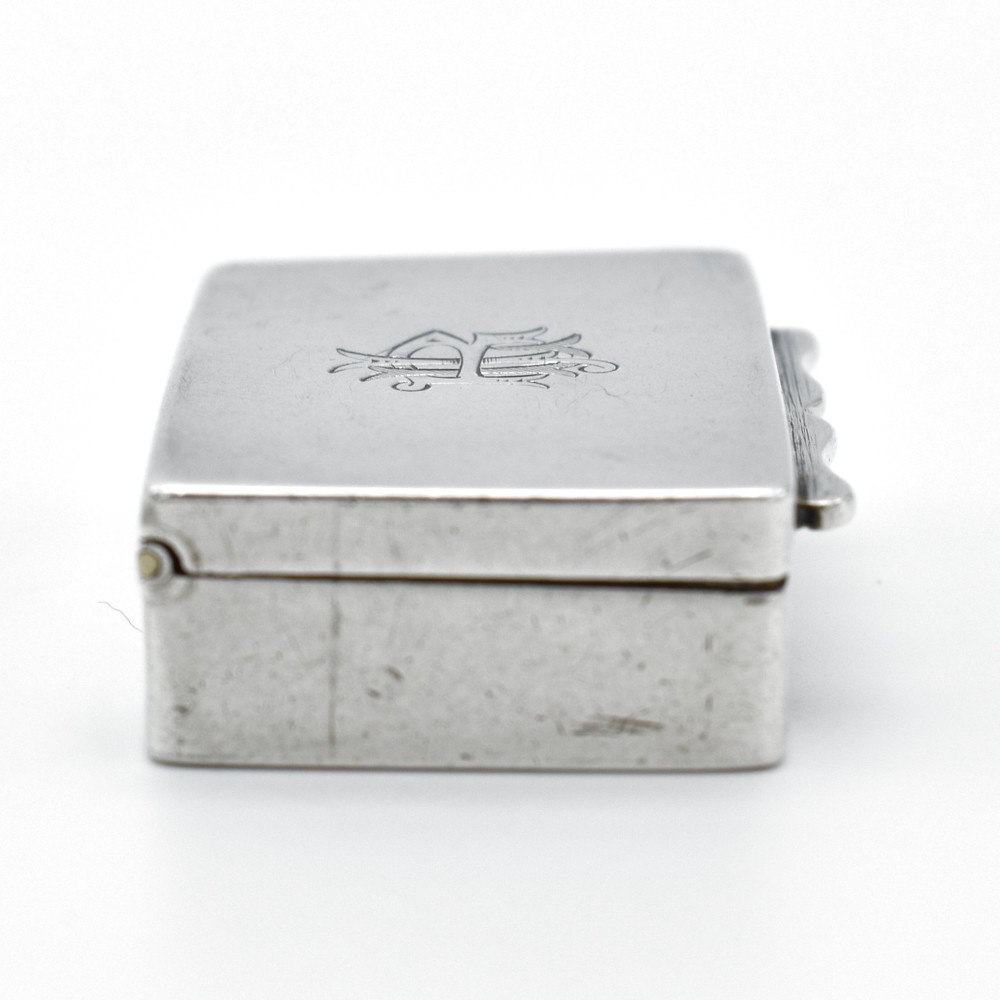 Antique Solid Silver Snuff Box Pill Pot 1920 Robert Chandler