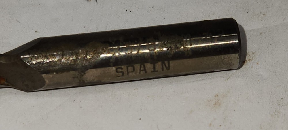 Spain M42 3-FLUTE 3/16x3/8" Single end mill EUC