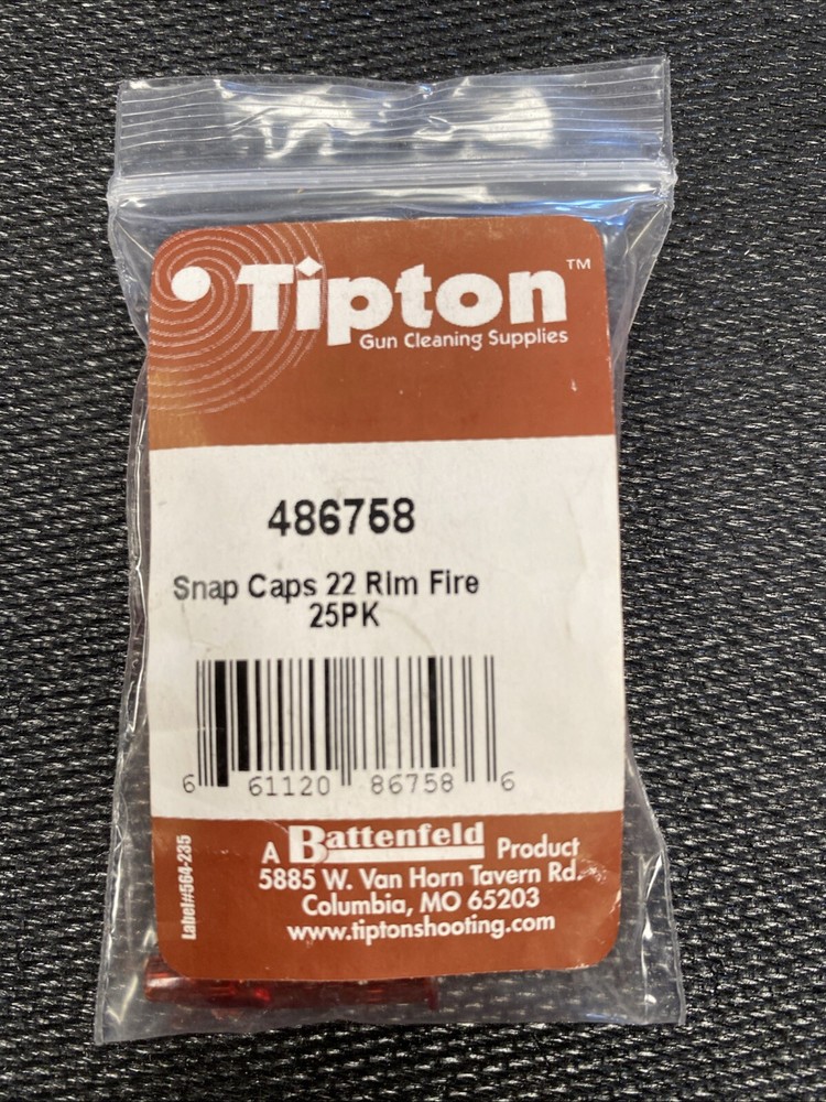 Tipton Snap Caps 22 Rim Fire.