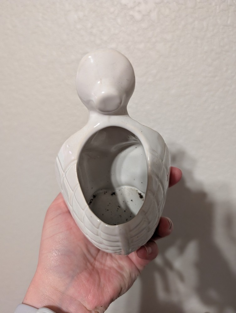 Chive UK White Ceramic Turtle Planter