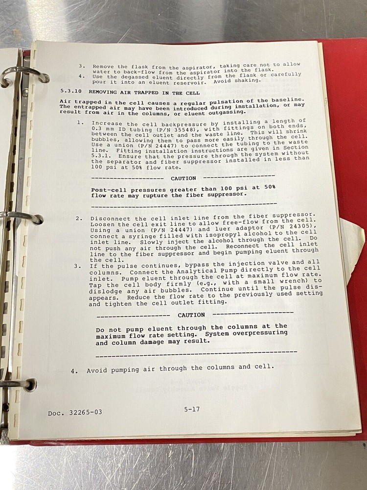 Dionex QIC Ionchrom Analyzer - Users Guide / Instruction Book / Manual