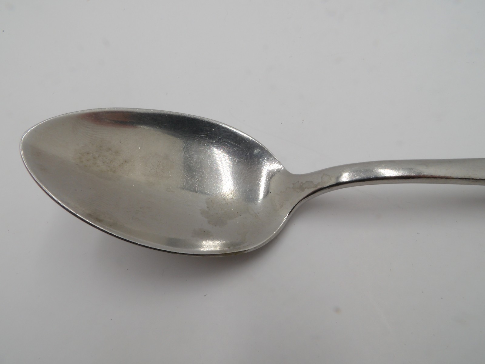 Vintage WW2 Mess Hall Spoon Stainless USA-MD Military Issue Modernaire 8 1/4 In