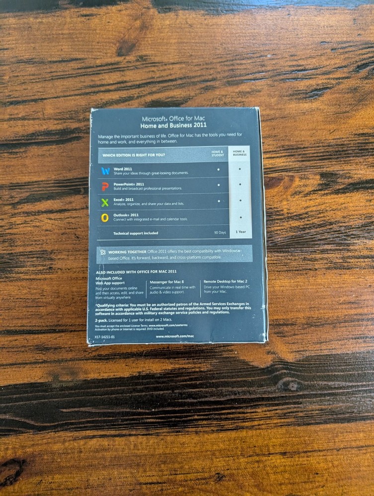 Microsoft Office: Mac 2011 Home & Business DVD-rom, + Key, READ DESCRIPTION!