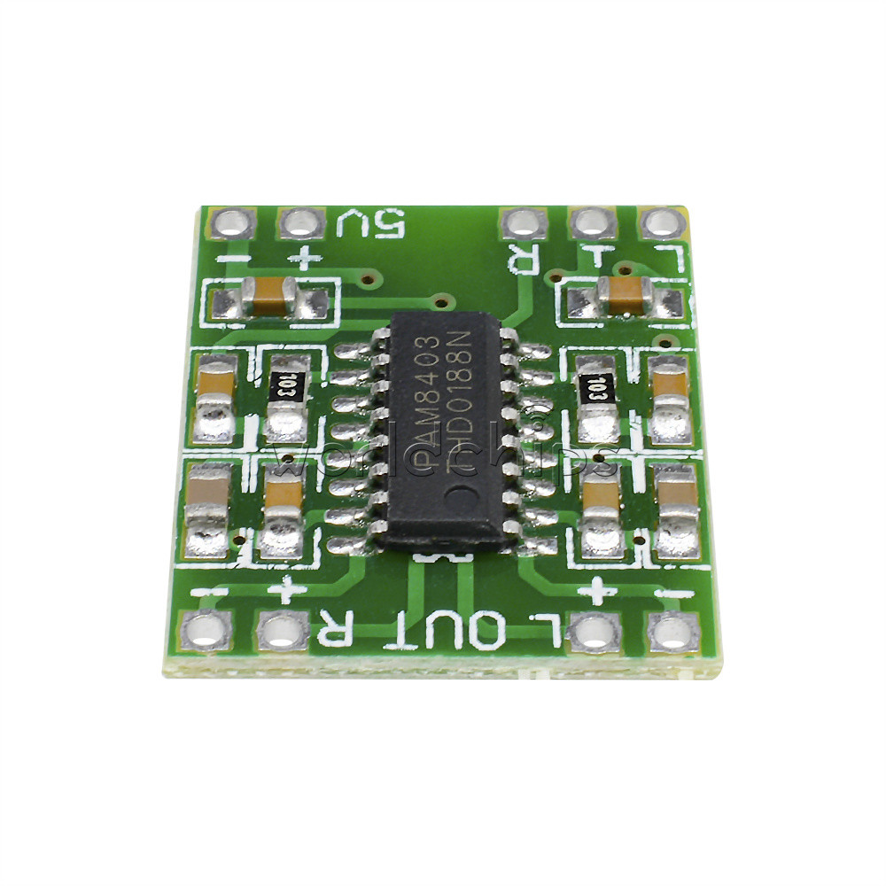 5pcs PAM8403 Mini 2 Channel Stereo 3W Class D Audio Power Amplifier Module Board
