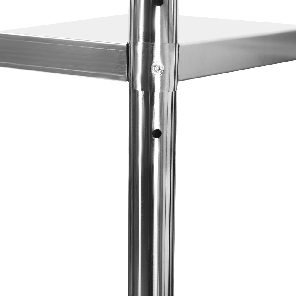 4 Tier Silver Adjustable Shelf Storage, Stainless Steel Heavy Duty Shelving NEW