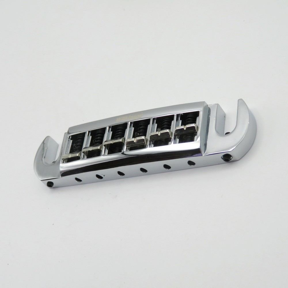 Wilkinson WOGT3 Adjustable Wraparound Tailpiece Bridge Chrome Silver For Lespaul