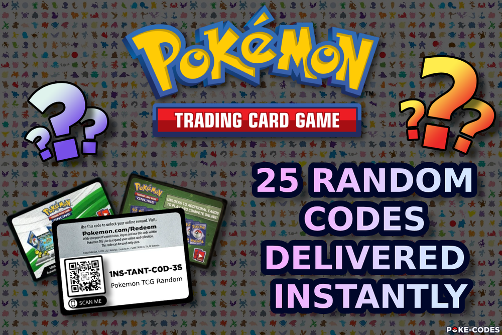 Pokemon - 25 Random Codes TCG Code Cards - INSTANT DELIVERY