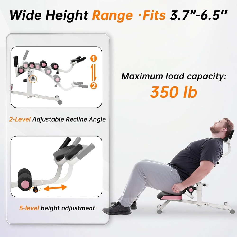 Inversion Table for Back Pain Relief - 350Lbs Capacity, Improve Posture and Spin