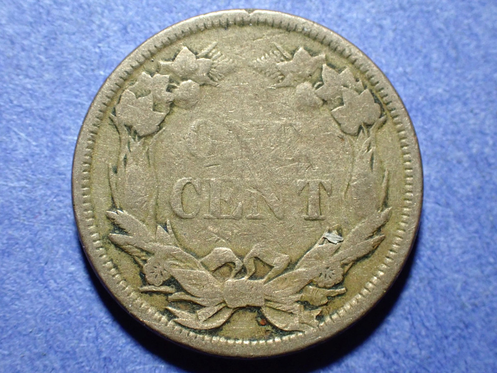 1858 Small Letters Flying Eagle Cent VG