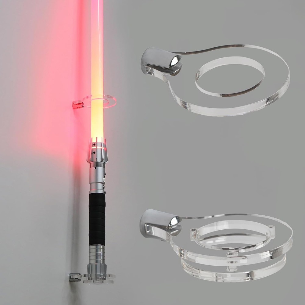 Vertical Lightsaber Wall Mount Holder Transparent