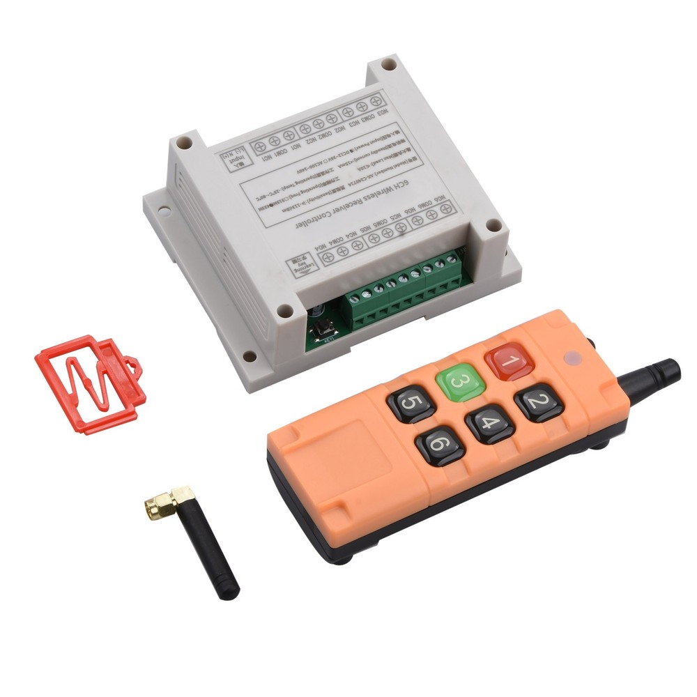 6 Channel 10A Relay Receiver Wireless Remote Control RF Switch 433mhz DC