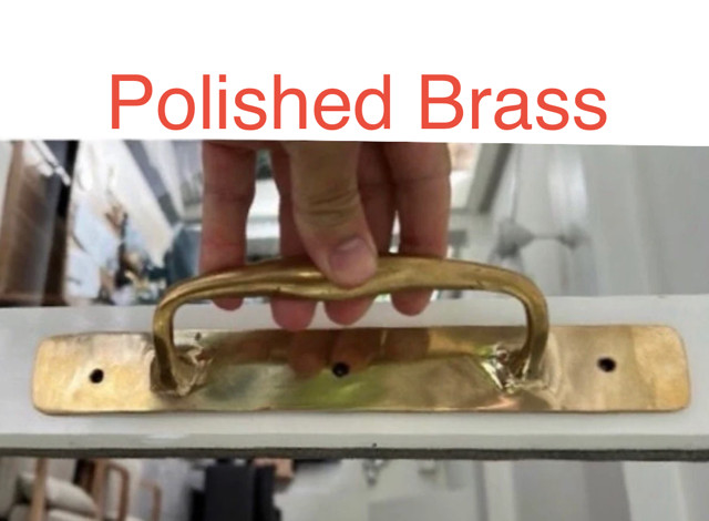 4 PCS 12" x 2" barn door grab Solid Brass Large plain Handle 30cm Pull heavy PUB