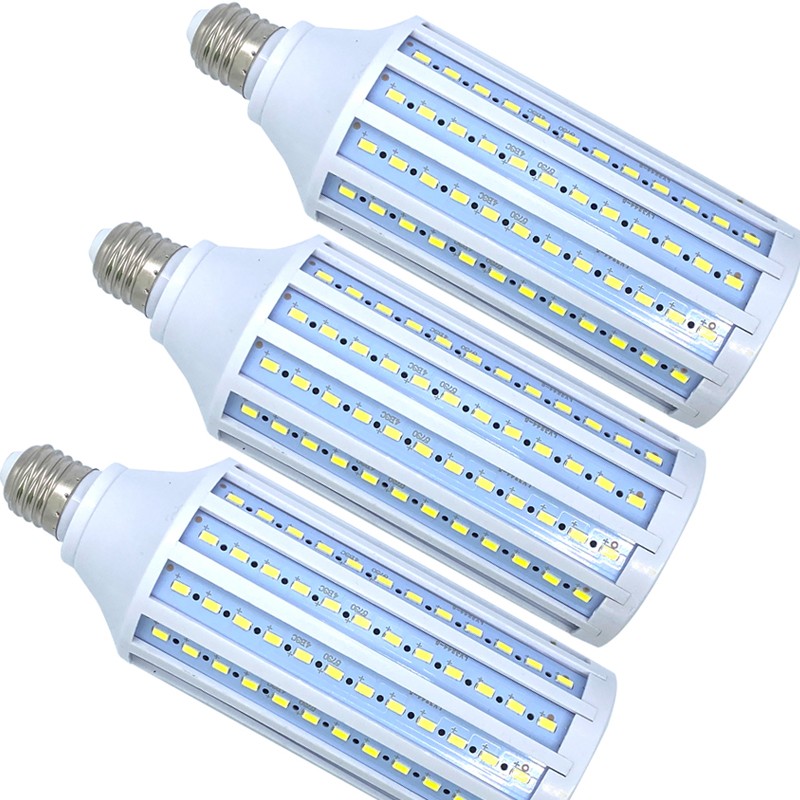3 PCS 300W Eq LED Corn Light Bulb 168-Chip 6000K E26 5000lm Cool Daylight Garage