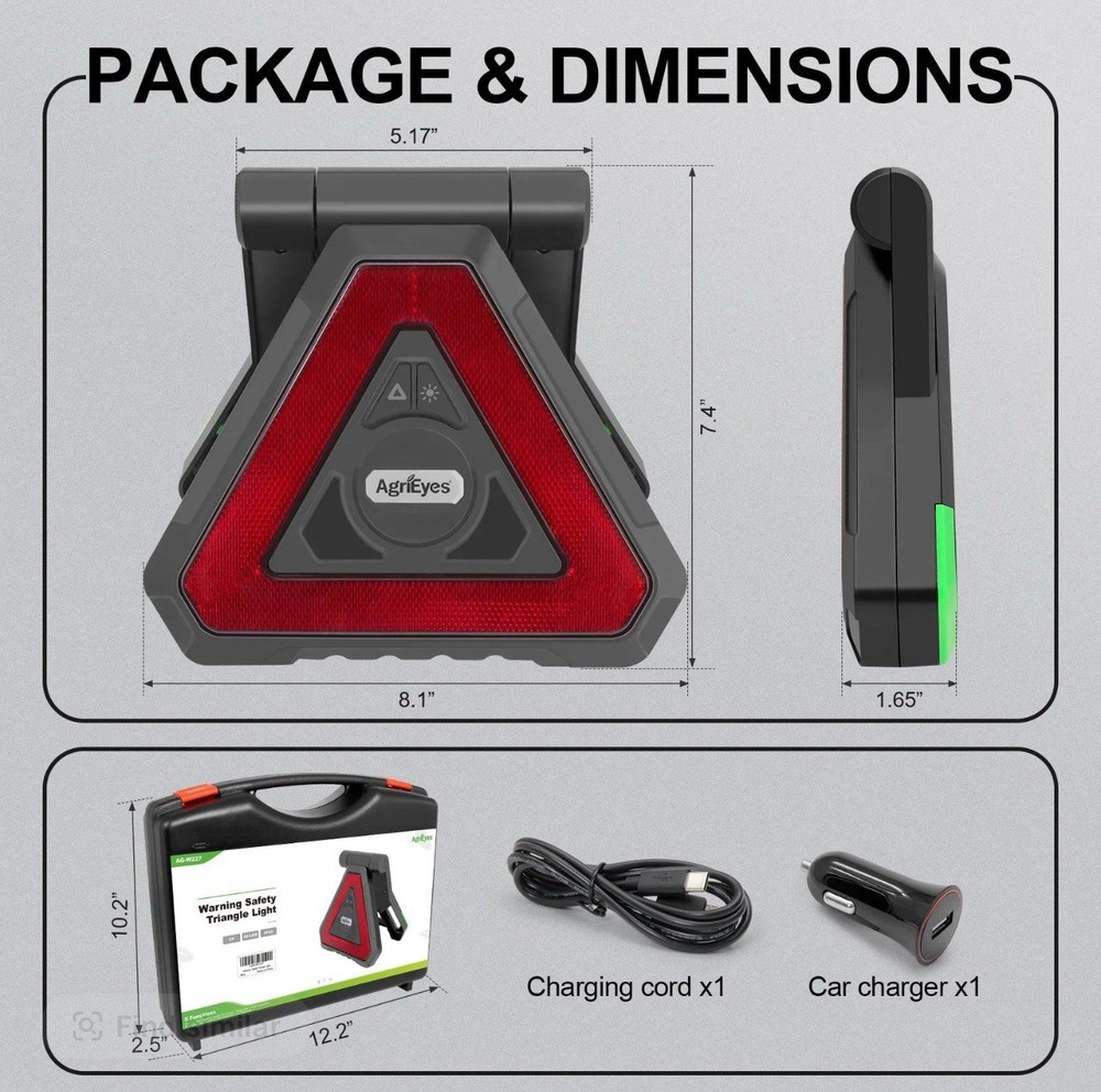 Emergency Road Triangle Light