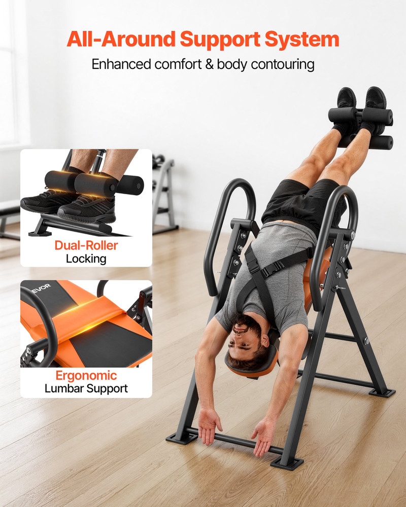Inversion Table 300lb Capacity Back Stretcher Adjustable Decompression