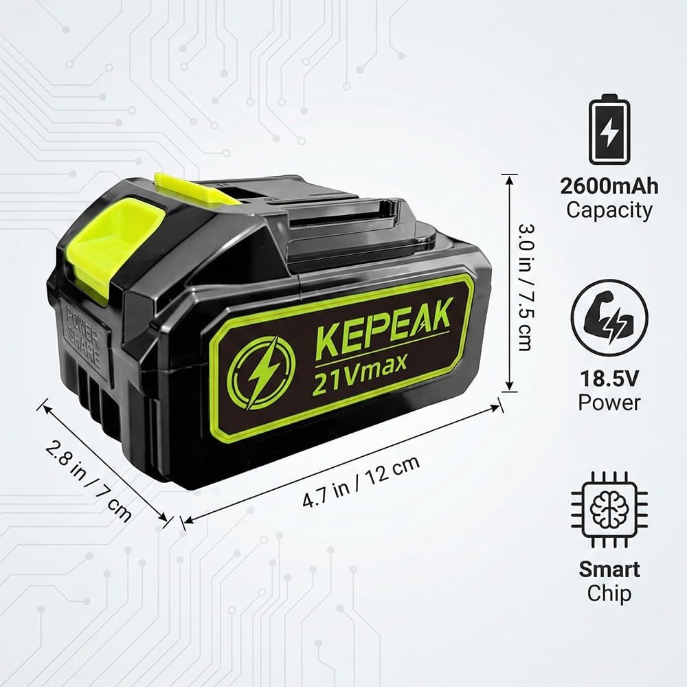 KEPEAK Universal Lithium-ion Battery, High Capacity Replacement & Backup Battery
