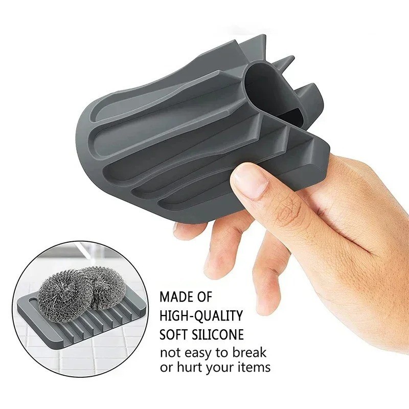 Self‑Draining Silicone Soap Dish (1 Pc)