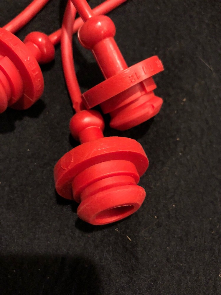 Tractor Remote Coupler Dust Covers. 4 In Red