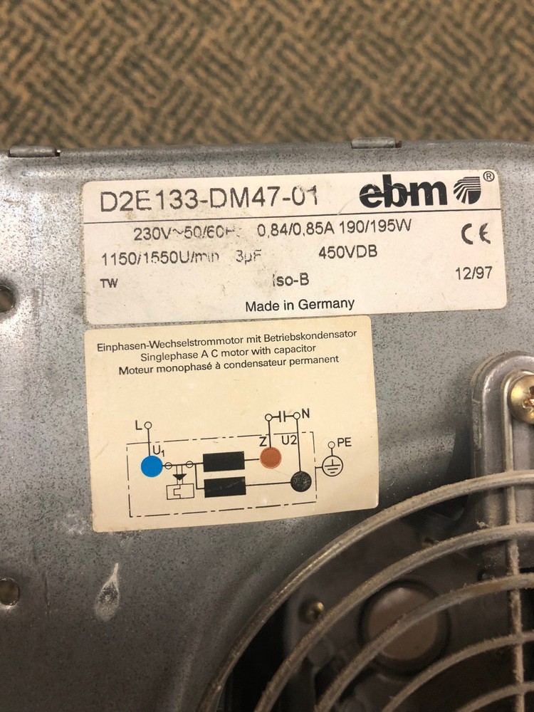 EBM D2E133-DM47-01 Blower Fan 230V