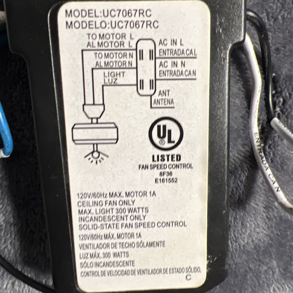 Harbor, breeze, ceiling, fan, remote, and control unit