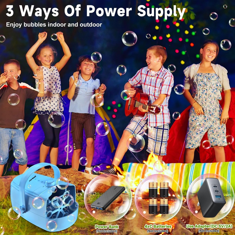 Bubble Machine Automatic Blower: Durable Maker 18000+ Big Blue