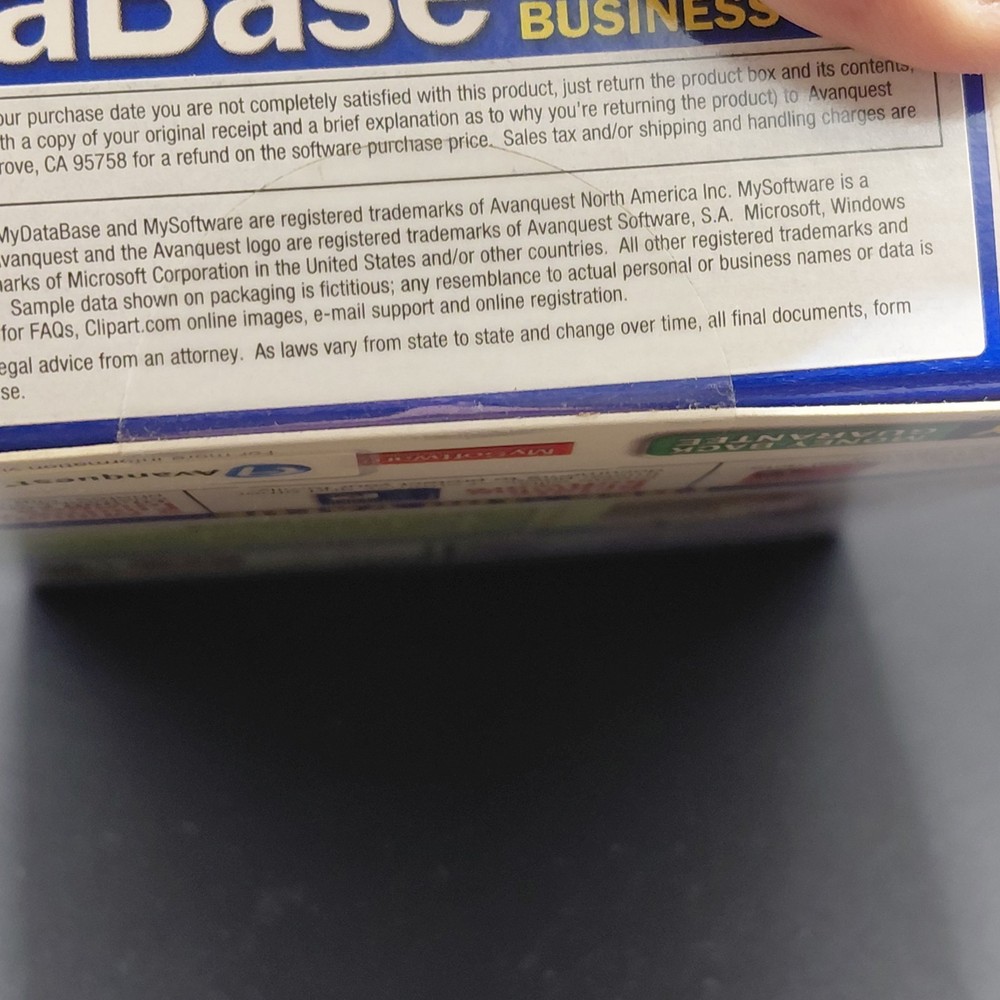 Avanquest My Database Home & Business Software Windows 2000, XP, Vista