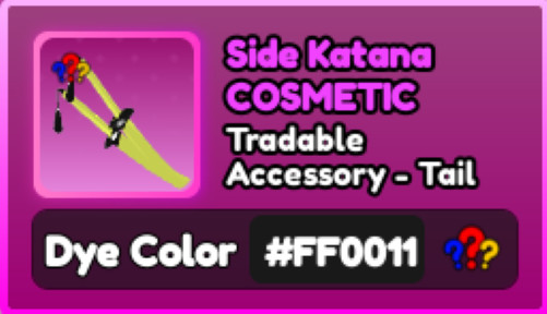 World Zero WZ - COSMETICS - #FF0011 (FOOL) - TAIL