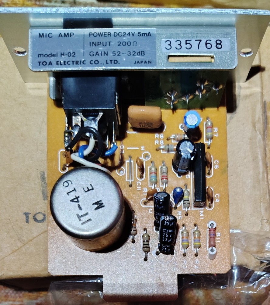 TOA Electronics H-02 P Microphone Preamplifier Module