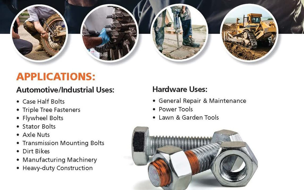 High Strength Removable Threadlocker Orange Liquid Thread Locker 10ml