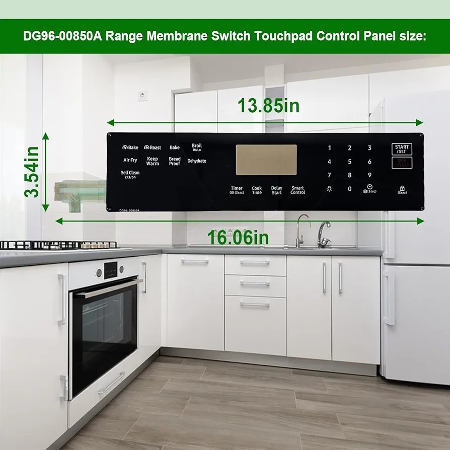 DG96-00850A Range Touch Control Panel Range Membrane Switch Touchpad For Samsung